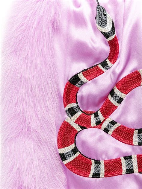 gucci snake embroidered coat|Gucci coats for women.